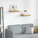 Vegghylle 2 pcs Beige 40 x 23,5 x 4 cm Konstruert tre