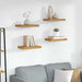 Vegghylle 4 pcs Beige 40 x 23,5 x 4 cm Konstruert tre
