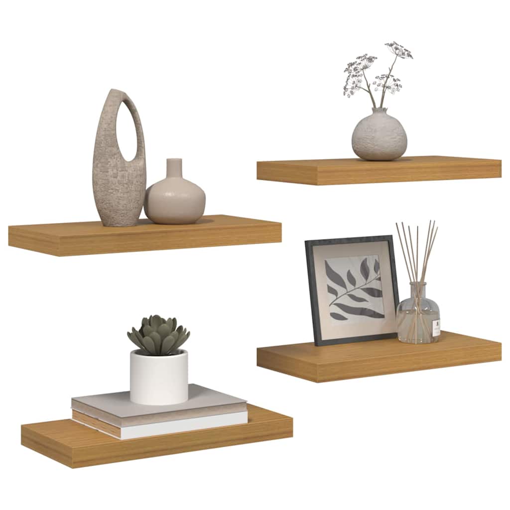 Vegghylle Veggmontert 4 pcs Beige 50 x 23,5 x 4 cm
