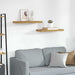 Vegghylle 2 pcs Beige 60 x 23,5 x 4 cm Konstruert tre
