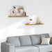 Vegghylle 2 pcs Beige 90 x 23,5 x 4 cm Konstruert tre