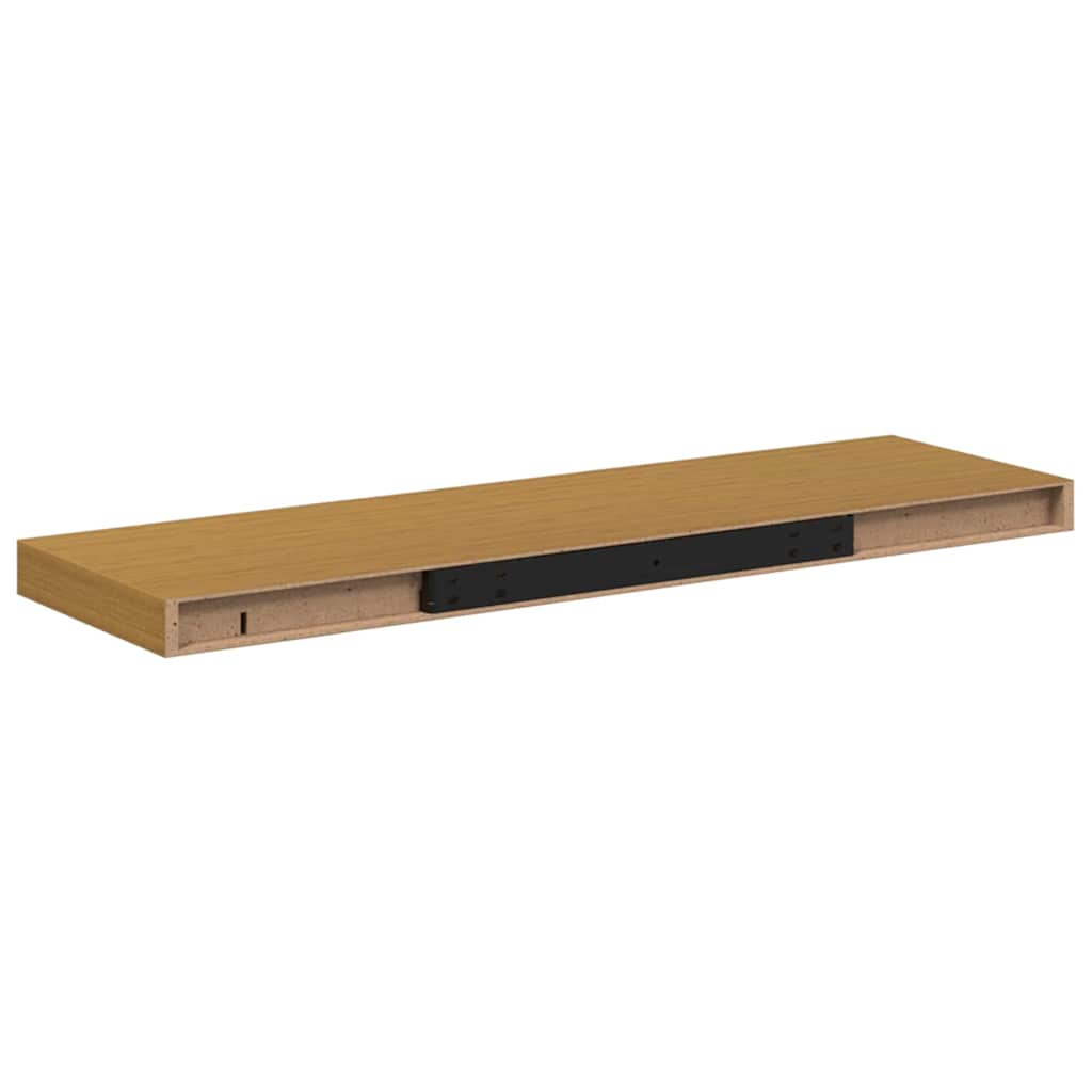Vegghylle 2 pcs Beige 90 x 23,5 x 4 cm Konstruert tre