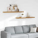 Vegghylle 2 pcs Beige 120 x 23,5 x 4 cm Konstruert tre
