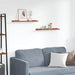 Vegghylle med hylle 2 pcs Rød 60 x 9 x 3 cm Konstruert tre