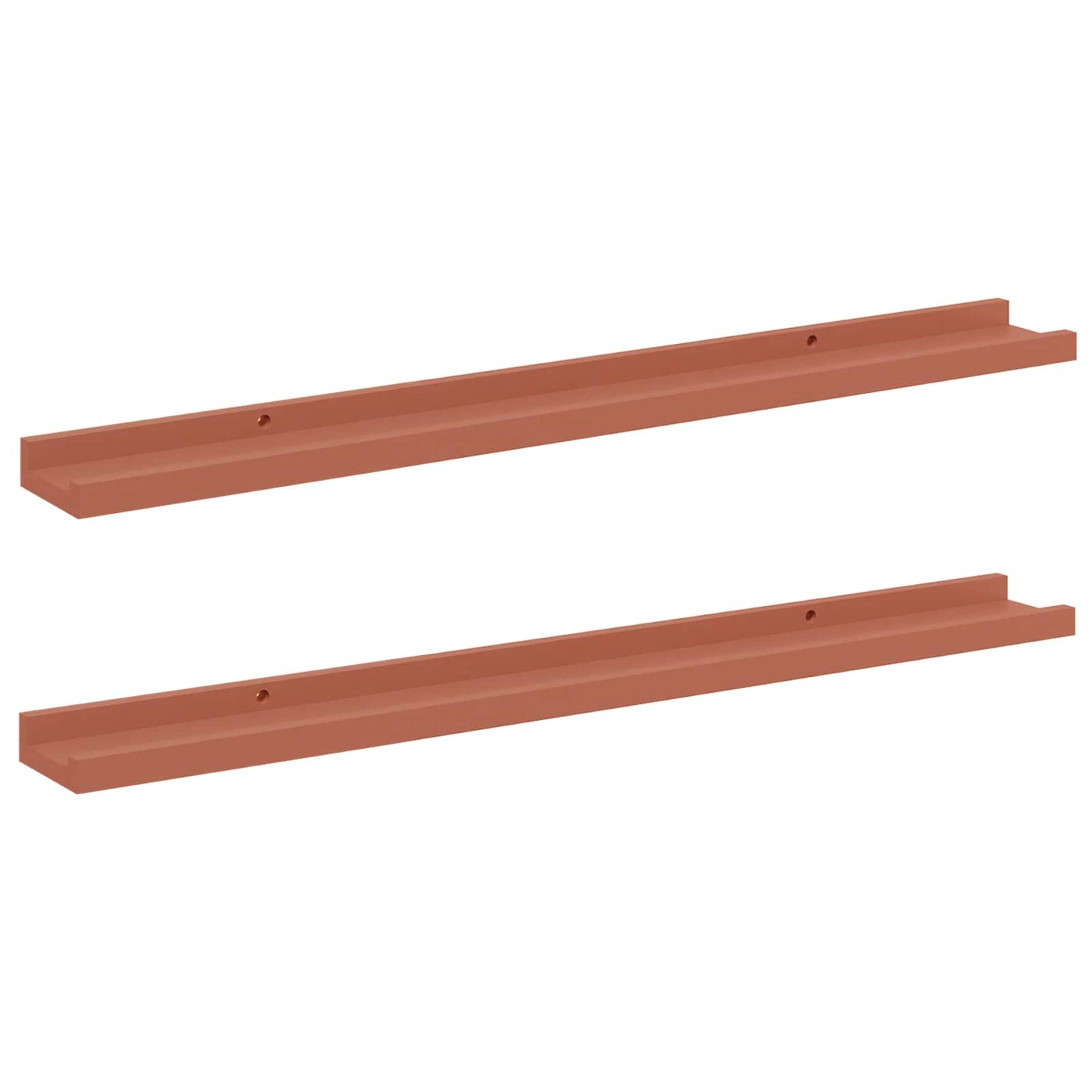 Vegghylle med hylle 2 pcs Rød 80 x 9 x 3 cm Konstruert tre