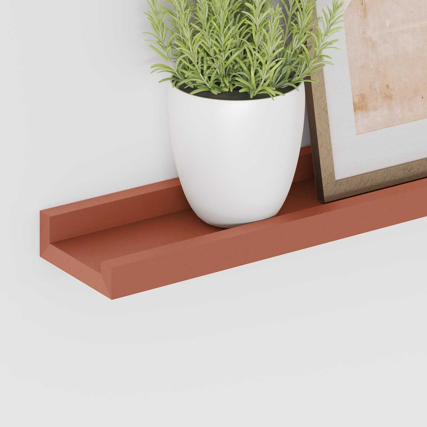 Vegghylle med hylle 2 pcs Rød 100 x 9 x 3 cm Konstruert tre