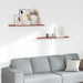 Vegghylle med hylle 2 pcs Rød 100 x 9 x 3 cm Konstruert tre