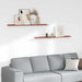 Vegghylle med hylle 2 pcs Rød 115 x 9 x 3 cm Konstruert tre