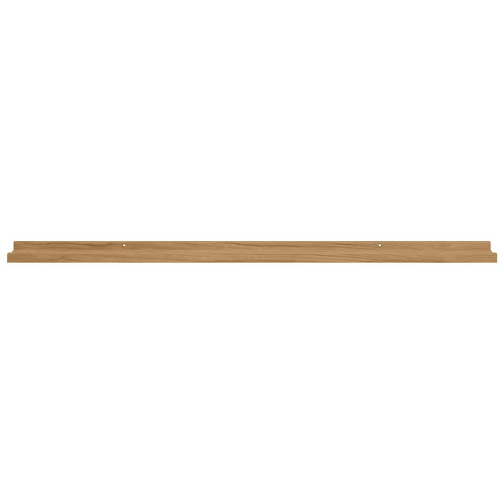 Vegghylle Veggmontert 2 stk. Brun 115 x 9 x 3 cm Konstruert tre