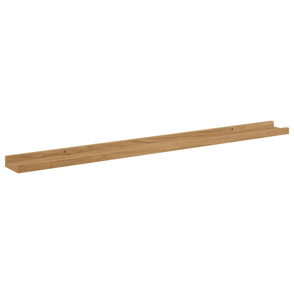 Vegghylle med hylle 4 pcs Brun 100 x 9 x 3 cm Konstruert tre