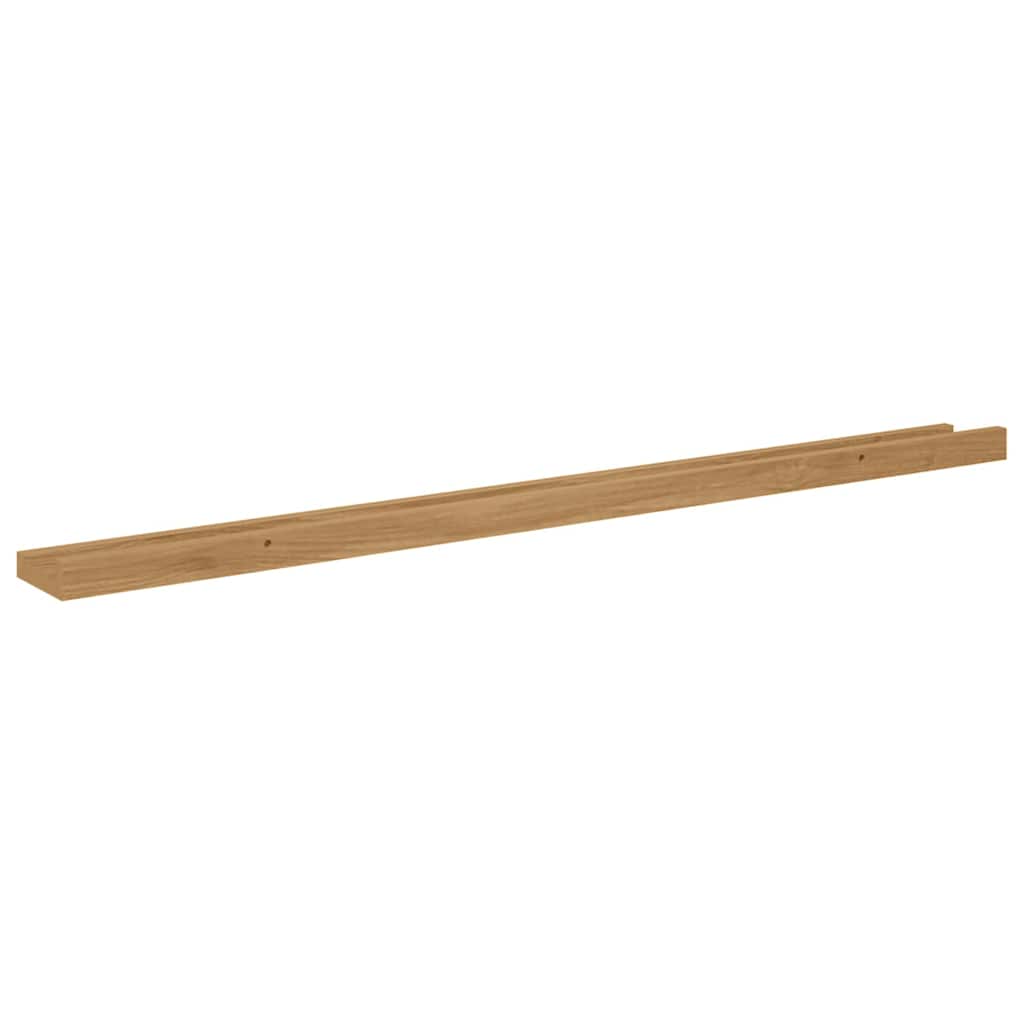 Vegghylle med hylle 4 pcs Brun 100 x 9 x 3 cm Konstruert tre