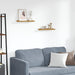 Vegghylle med hylle 2 pcs Beige 40 x 9 x 3 cm Konstruert tre