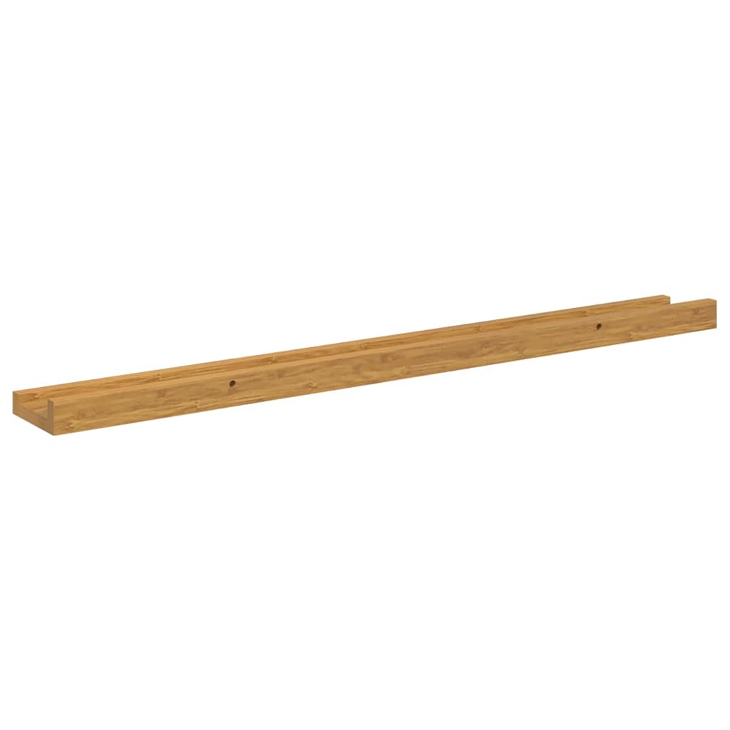 Vegghylle med hylle 2 pcs Beige 80 x 9 x 3 cm Konstruert tre