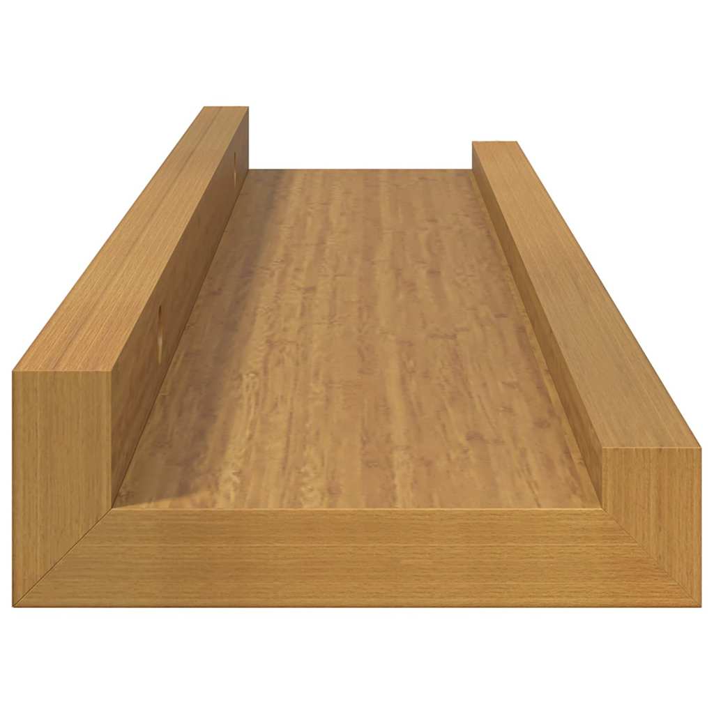 Vegghylle med hylle 4 pcs Beige 40 x 9 x 3 cm Konstruert tre
