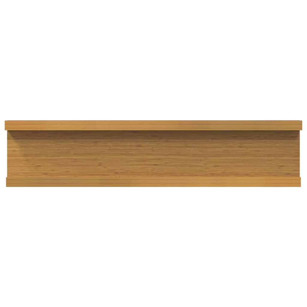 Vegghylle med hylle 4 pcs Beige 40 x 9 x 3 cm Konstruert tre