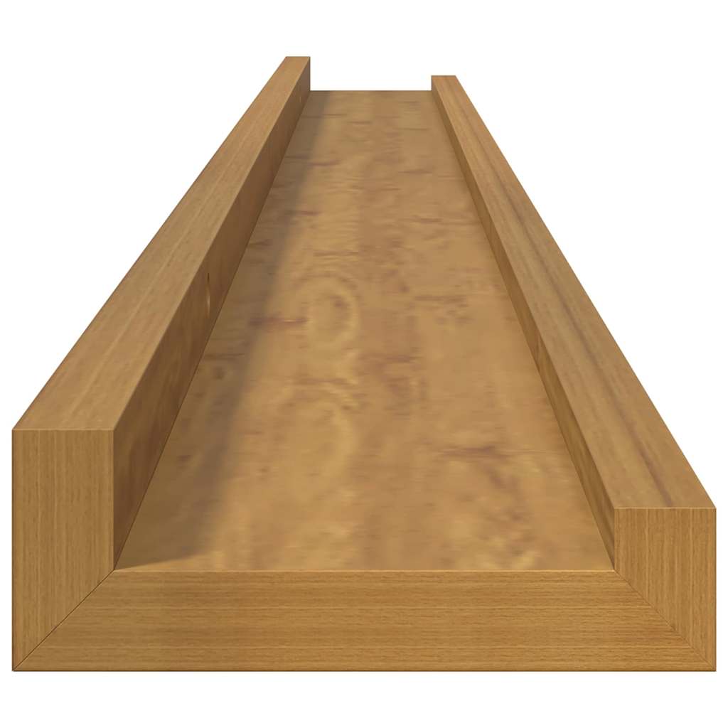 Vegghylle med hylle 4 pcs Beige 100 x 9 x 3 cm Konstruert tre
