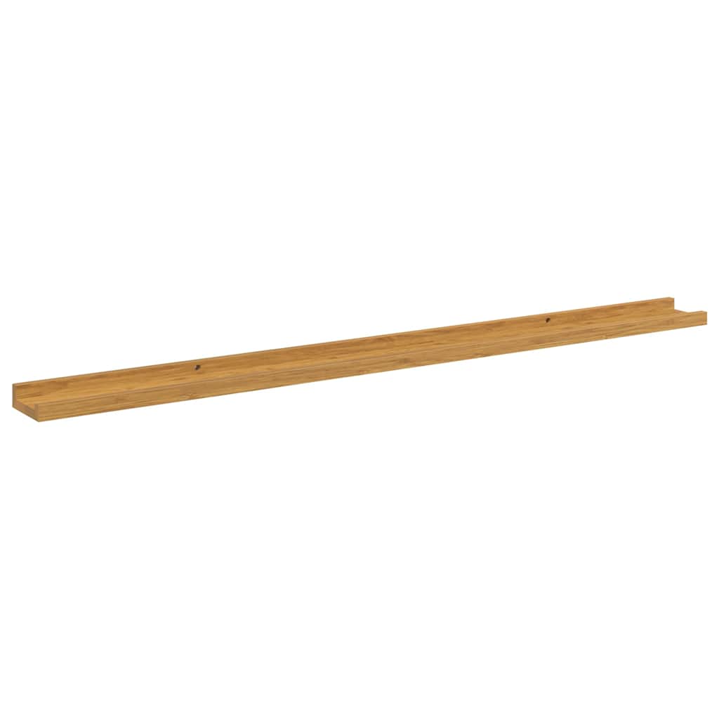 Vegghylle med hylle 4 pcs Beige 115 x 9 x 3 cm Konstruert tre