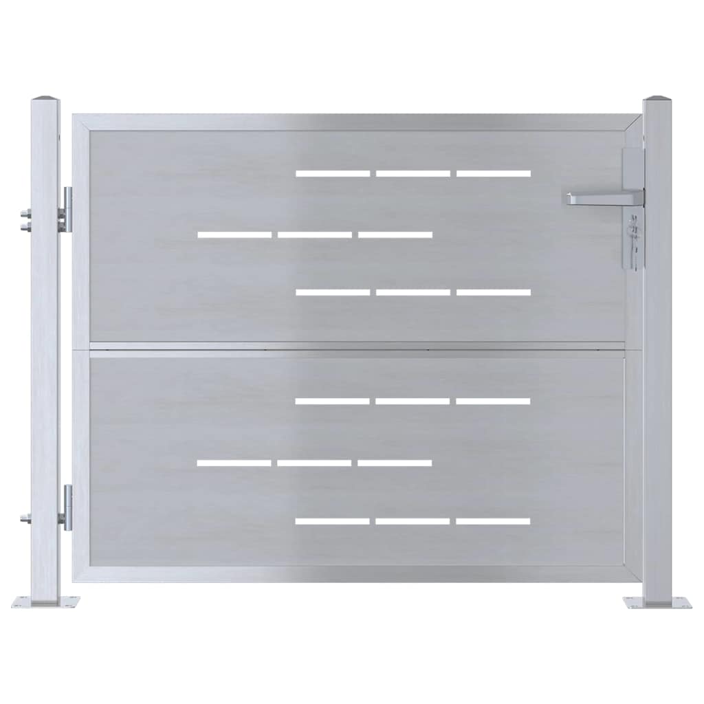 Hageport 85 x 70 cm Rustfritt stål Sølv Låsbar