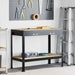 Arbeidsbenk Svart 114 x 54 x 91 cm Ingeniørtre og metall