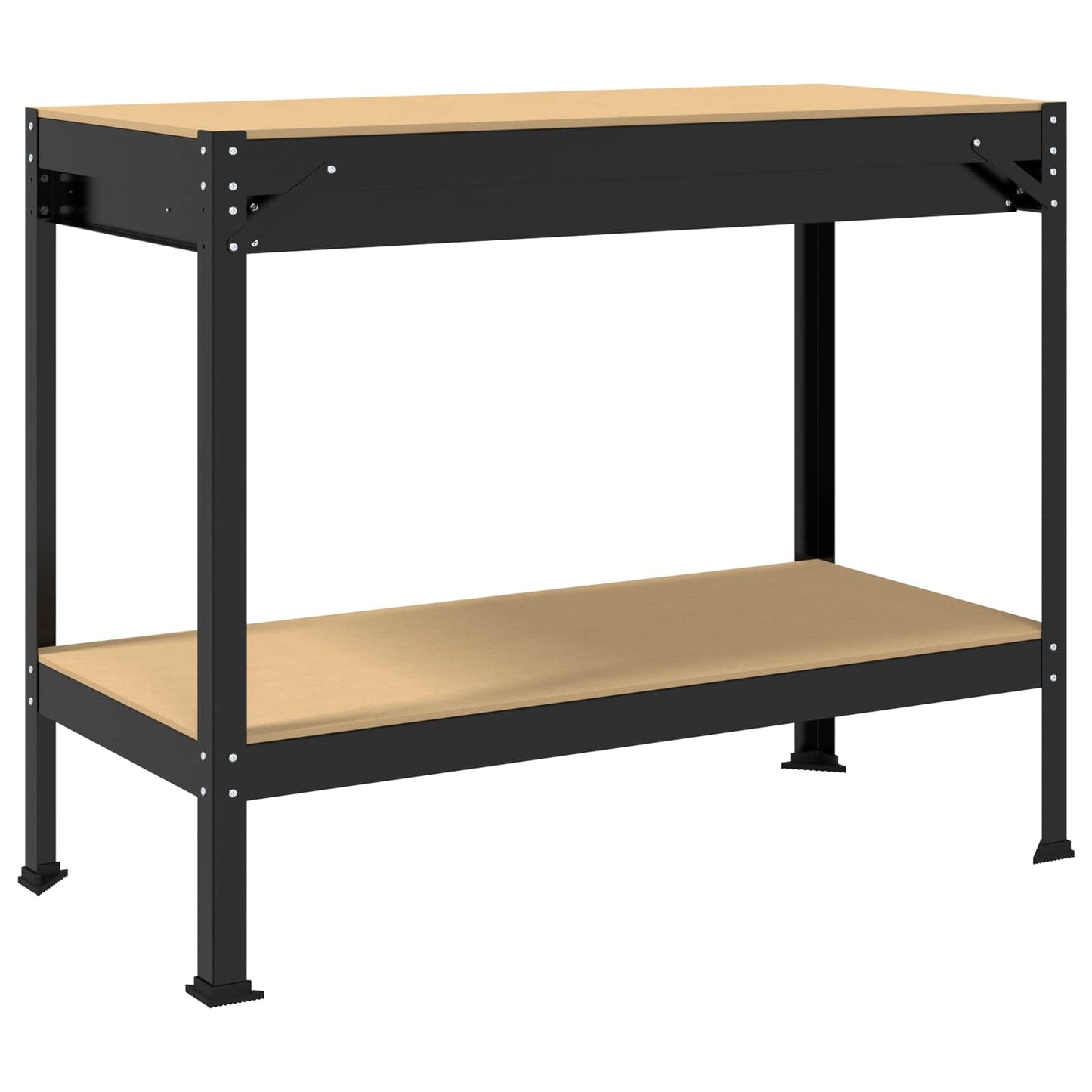 Arbeidsbenk Svart 114 x 54 x 91 cm Ingeniørtre og metall