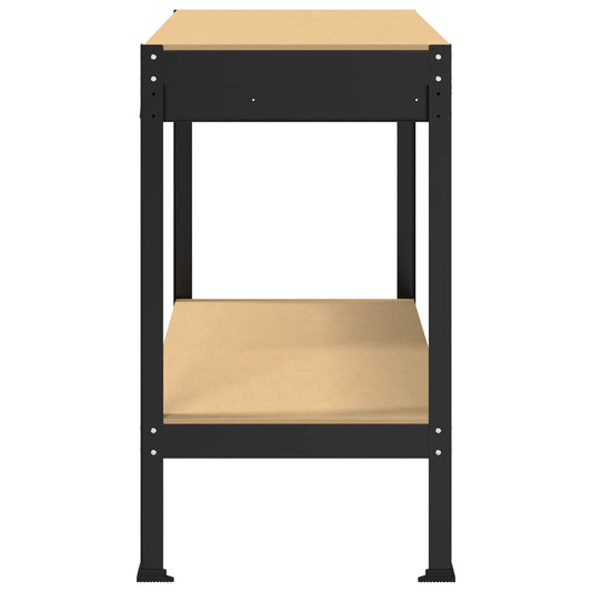 Arbeidsbenk Svart 114 x 54 x 91 cm Ingeniørtre og metall