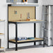 Arbeidsbenk Svart 114 x 54 x 145 cm Ingeniørtre og metall
