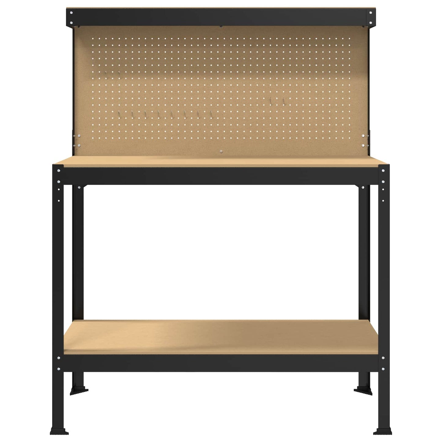 Arbeidsbenk Svart 114 x 54 x 145 cm Ingeniørtre og metall