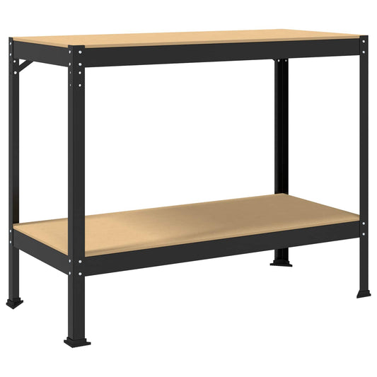 Arbeidsbenk Svart 115 x 55 x 91 cm Ingeniørtre og metall