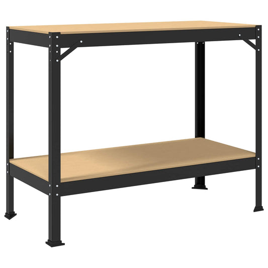 Arbeidsbenk Svart 115 x 55 x 91 cm Ingeniørtre og metall