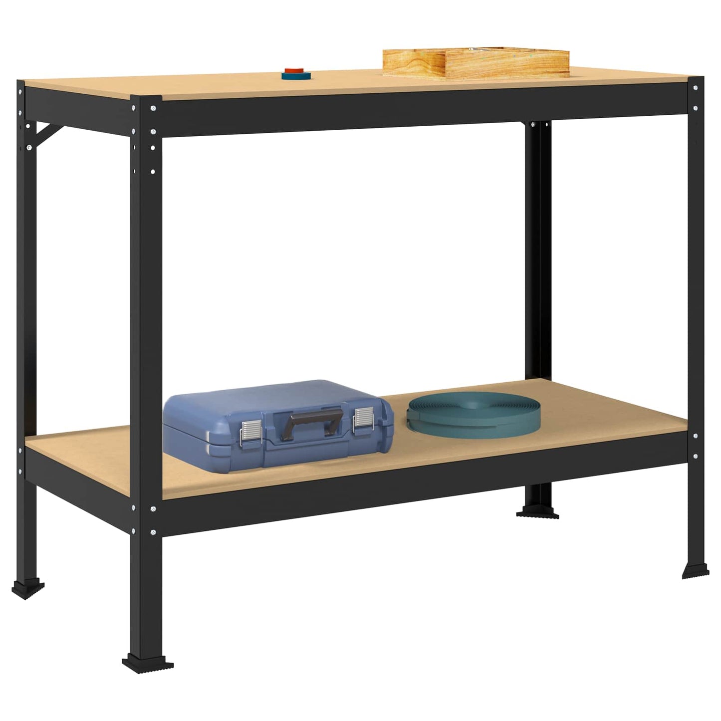 Arbeidsbenk Svart 115 x 55 x 91 cm Ingeniørtre og metall