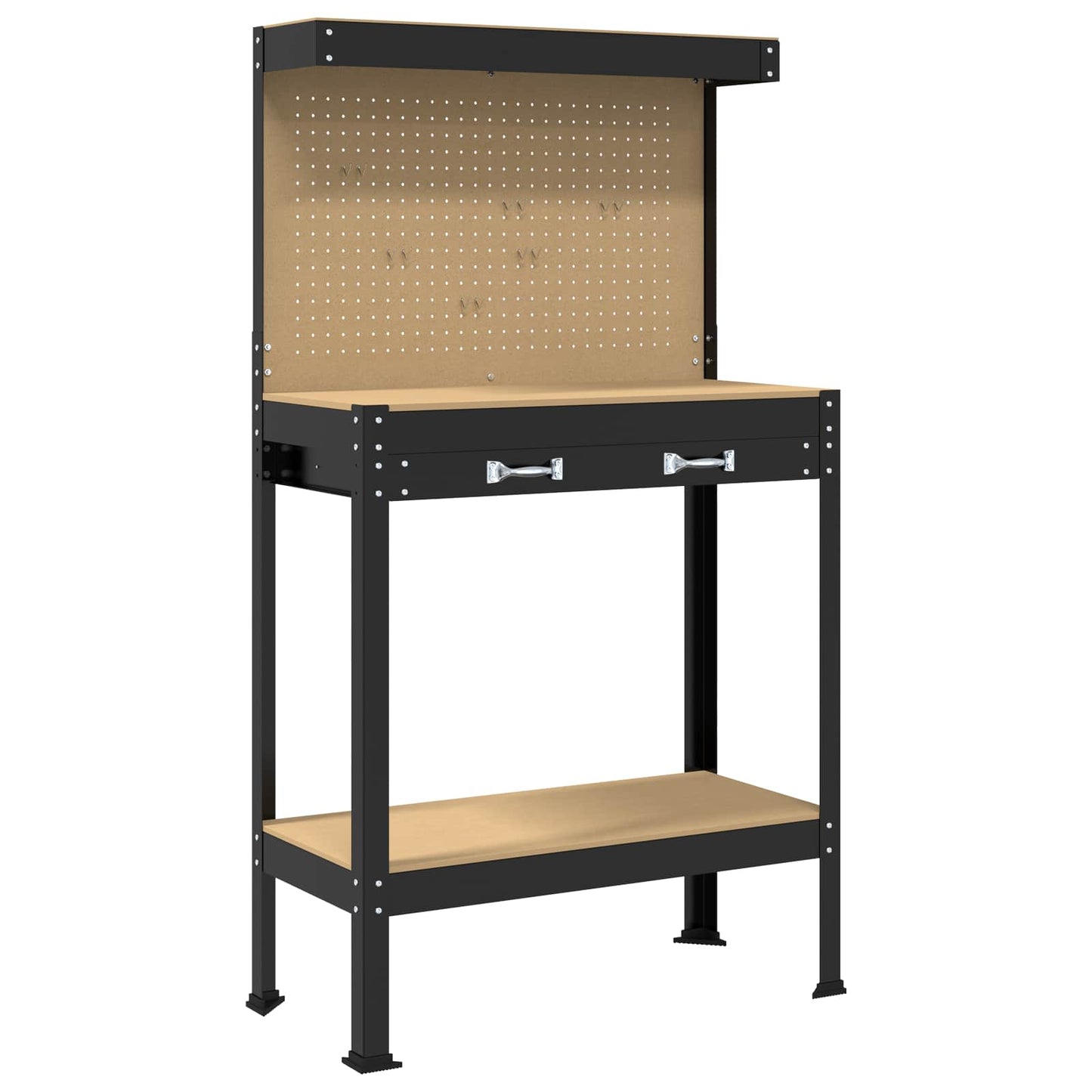 Arbeidsbenk Svart 81 x 41 x 145 cm Ingeniørtre og metall