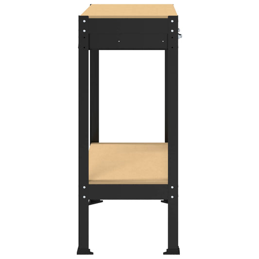 Arbeidsbenk Svart 80 x 40 x 91 cm Ingeniørtre og metall