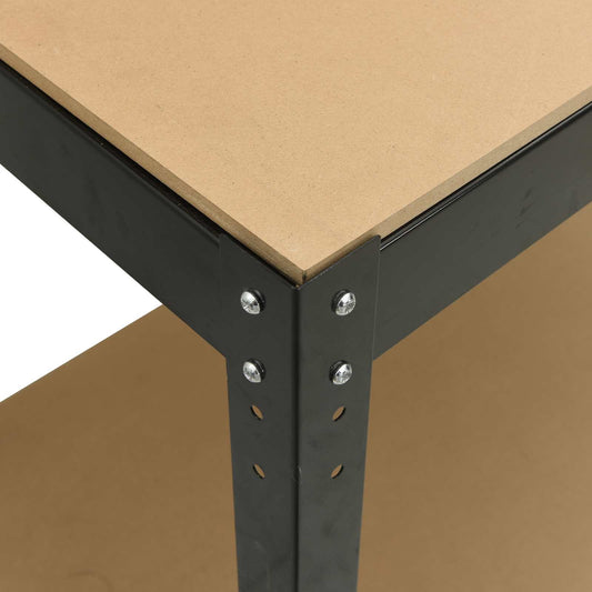 Arbeidsbenk Svart 81 x 41 x 145 cm Ingeniørtre og metall