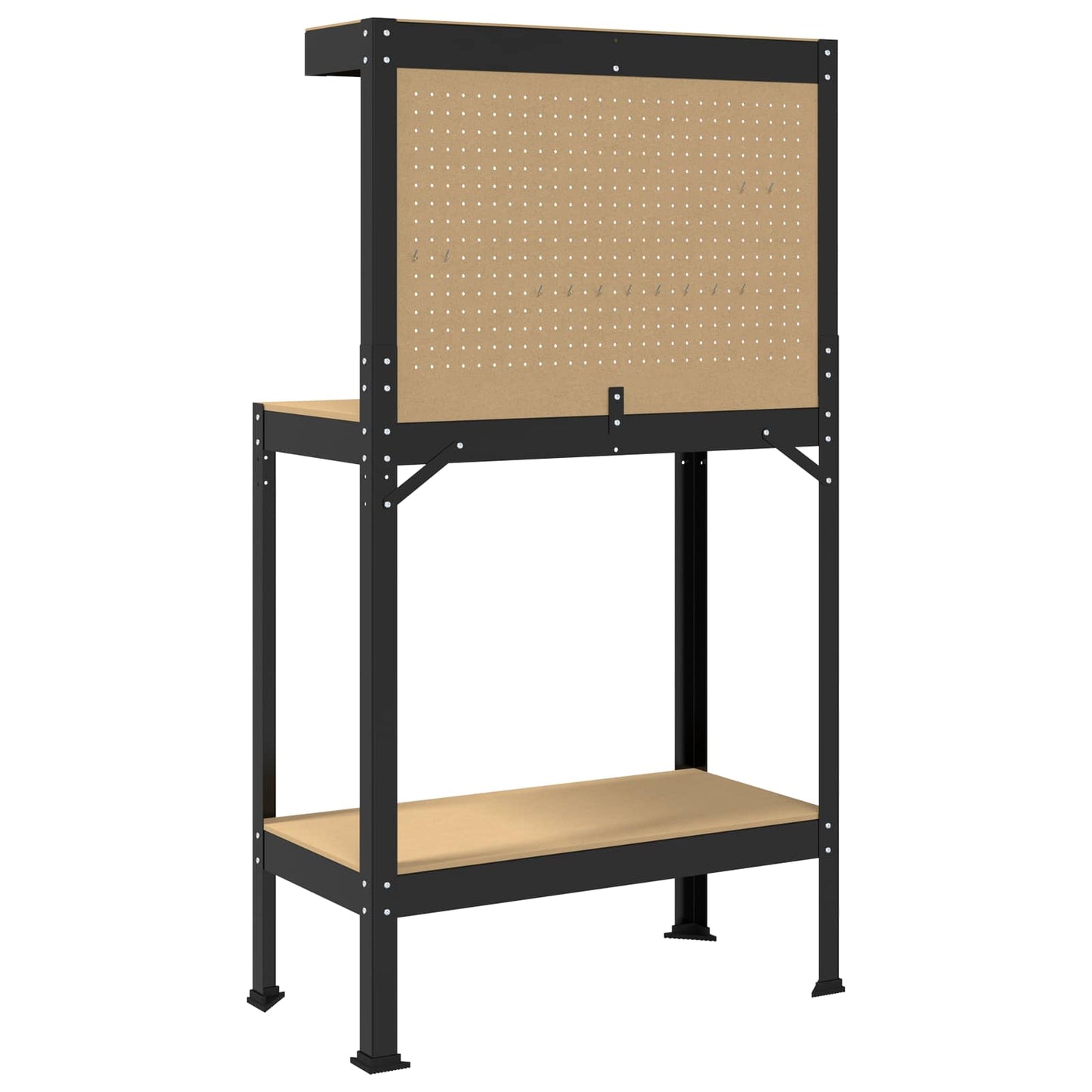 Arbeidsbenk Svart 81 x 41 x 145 cm Ingeniørtre og metall