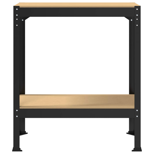 Arbeidsbenk Svart 81 x 41 x 91 cm Ingeniørtre og metall