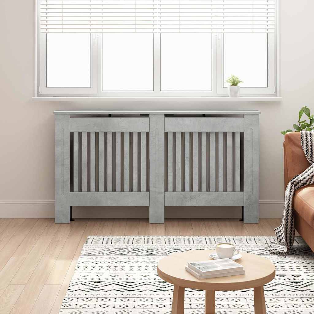 Radiator Deksel Betonggrå 152 x 19 x 81,5 cm Konstruert tre