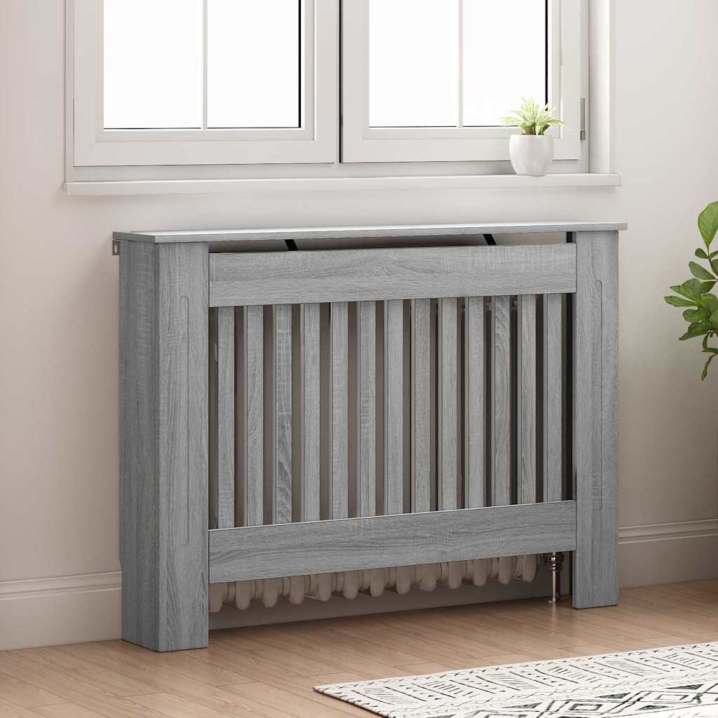 Radiator Deksel Grå Sonoma 112 x 19 x 81,5 cm Konstruert tre
