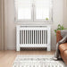 Radiator Deksel Høgglans hvit 112 x 19 x 81,5 cm Konstruert tre