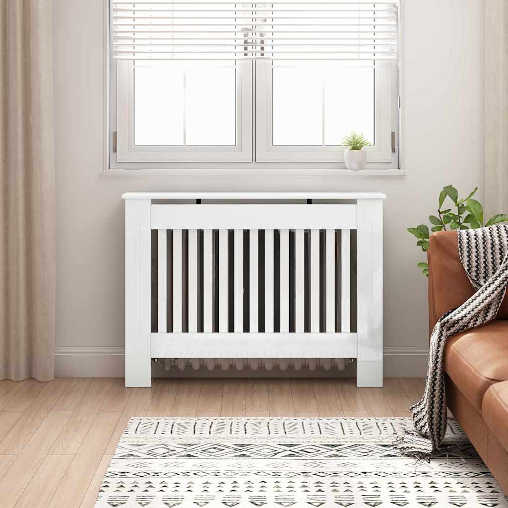 Radiator Deksel Høgglans hvit 112 x 19 x 81,5 cm Konstruert tre