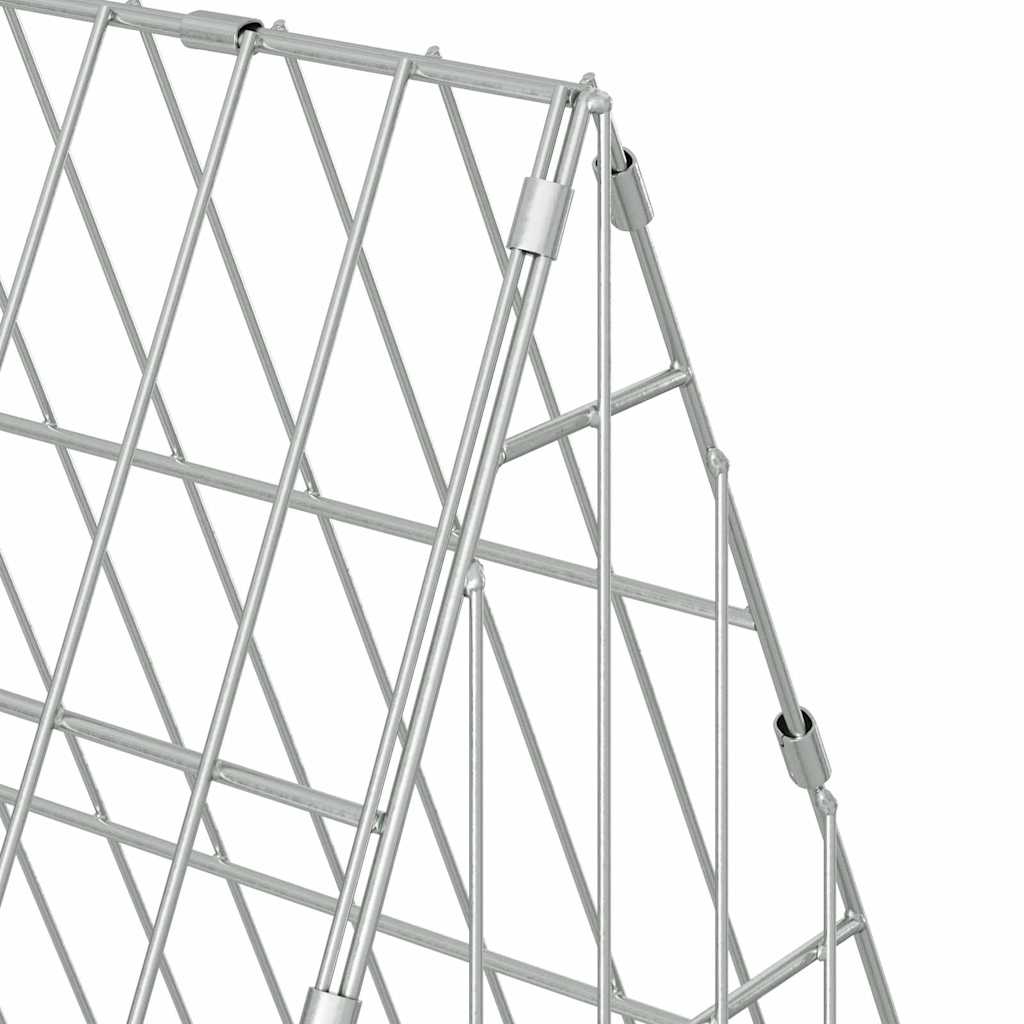 Kaninbur sølv 215 x 55 x 55 cm Galvanisert Stål