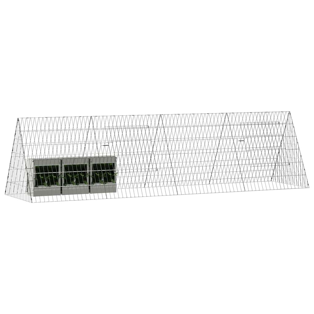 Kaninbur sølv 215 x 55 x 55 cm Galvanisert Stål