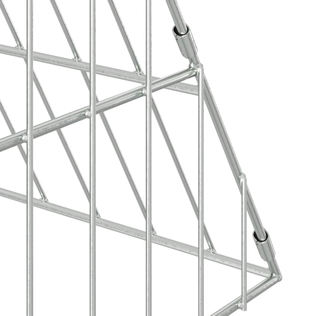 Kaninbur sølv 110 x 100 x 85 cm Galvanisert Stål