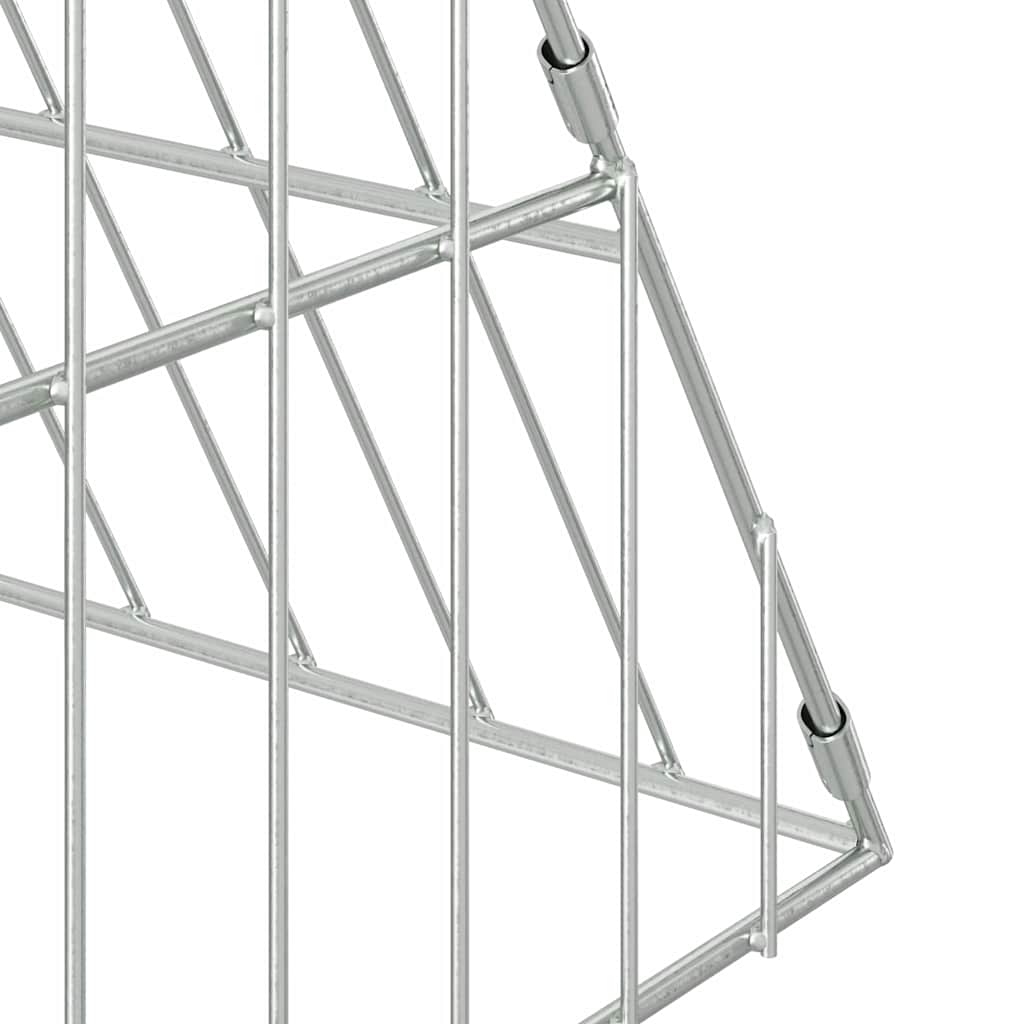 Kaninbur sølv 430 x 100 x 85 cm Galvanisert Stål