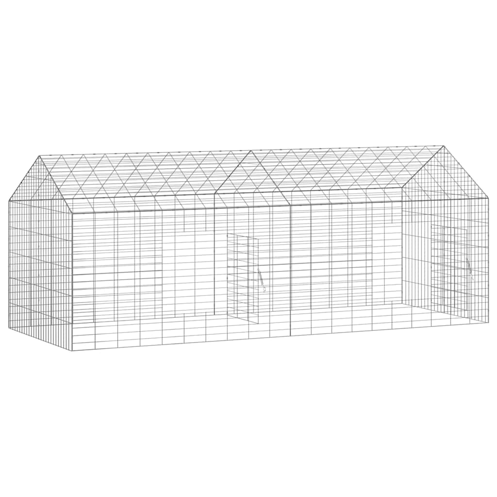 Kaninbur sølv 200 x 78 x 78 cm Galvanisert Stål
