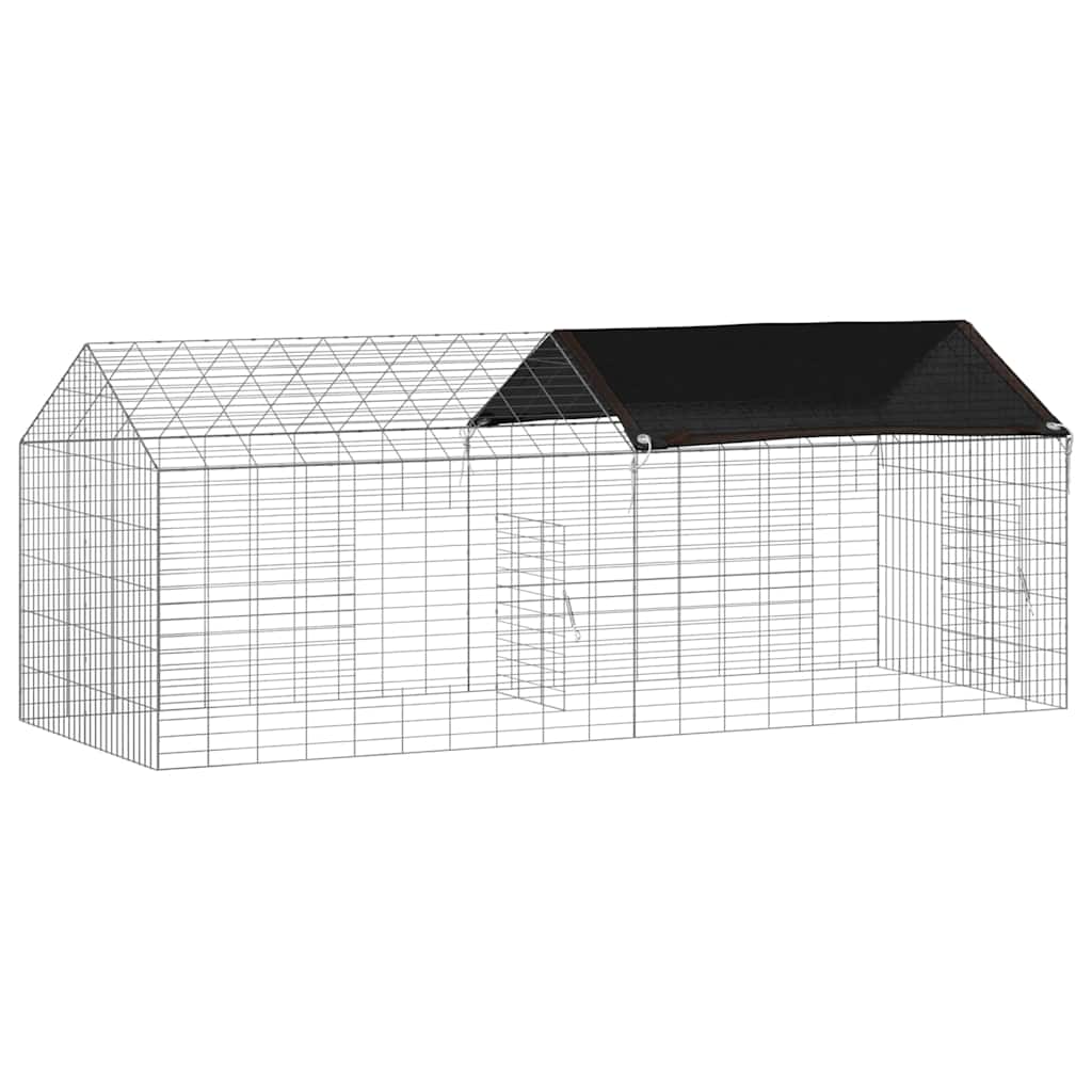 Kaninbur sølv 200 x 78 x 78 cm Galvanisert Stål