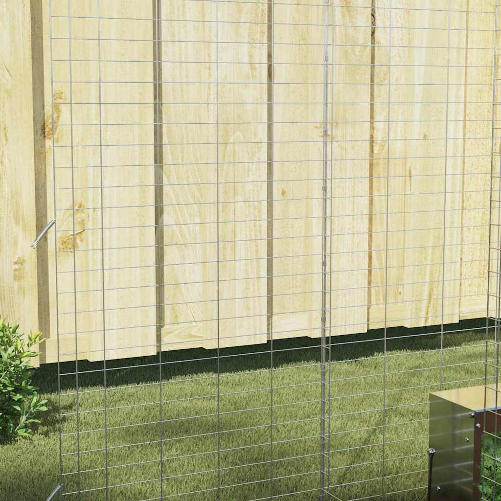 Kaninbur sølv 300 x 100 x 210 cm Galvanisert Stål