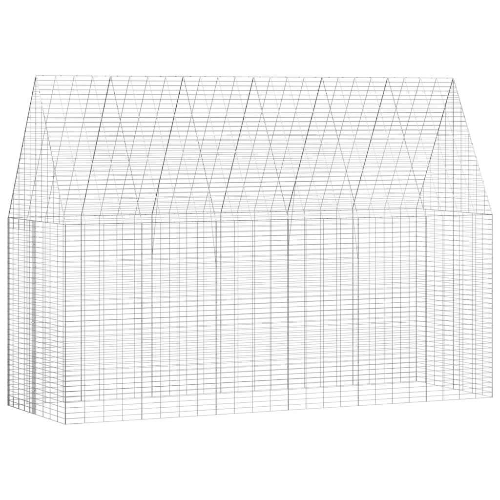 Kaninbur sølv 300 x 100 x 210 cm Galvanisert Stål