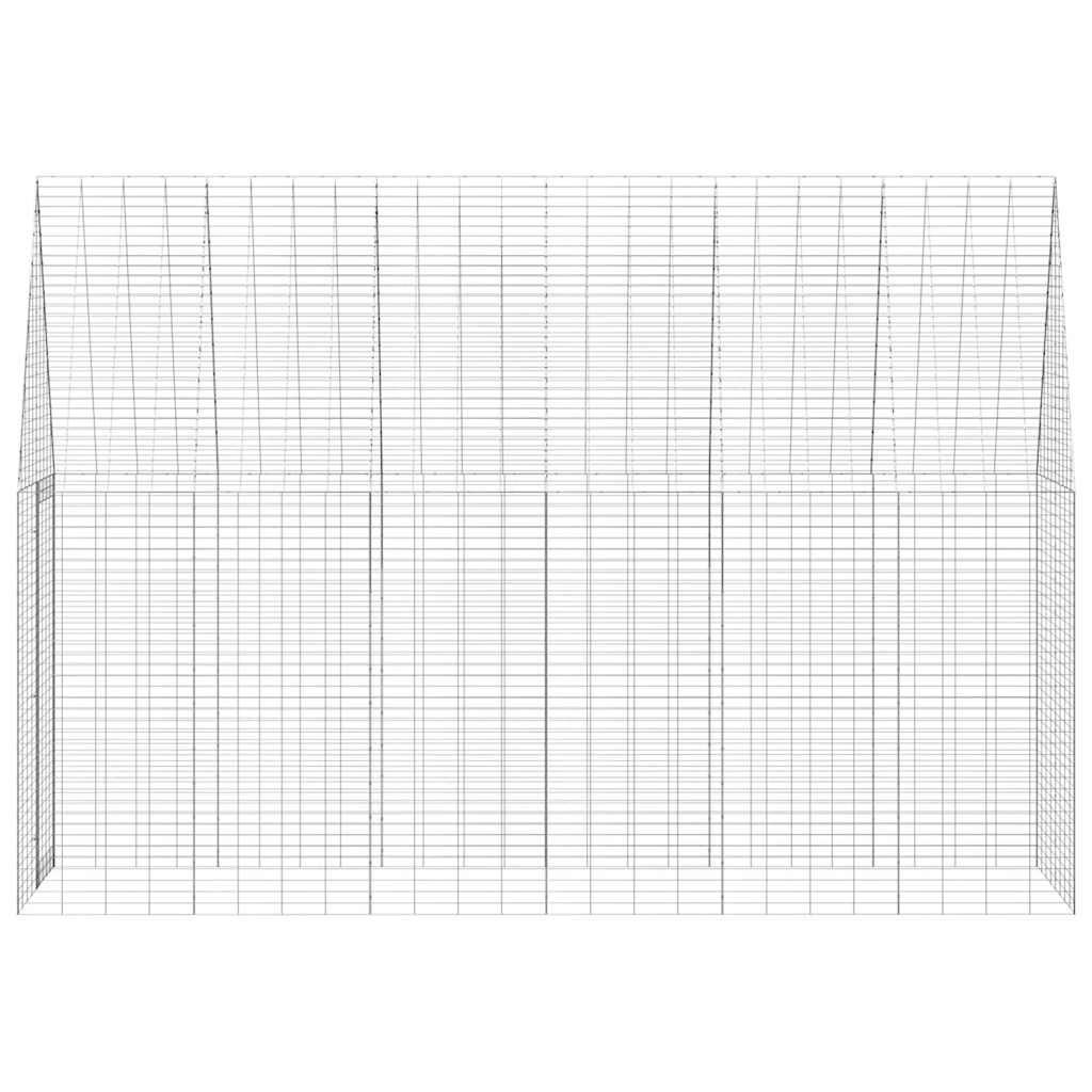 Kaninbur sølv 300 x 100 x 210 cm Galvanisert Stål