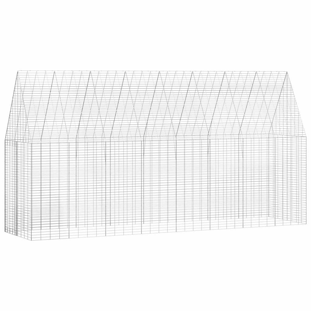Kaninbur sølv 400 x 100 x 210 cm Galvanisert Stål