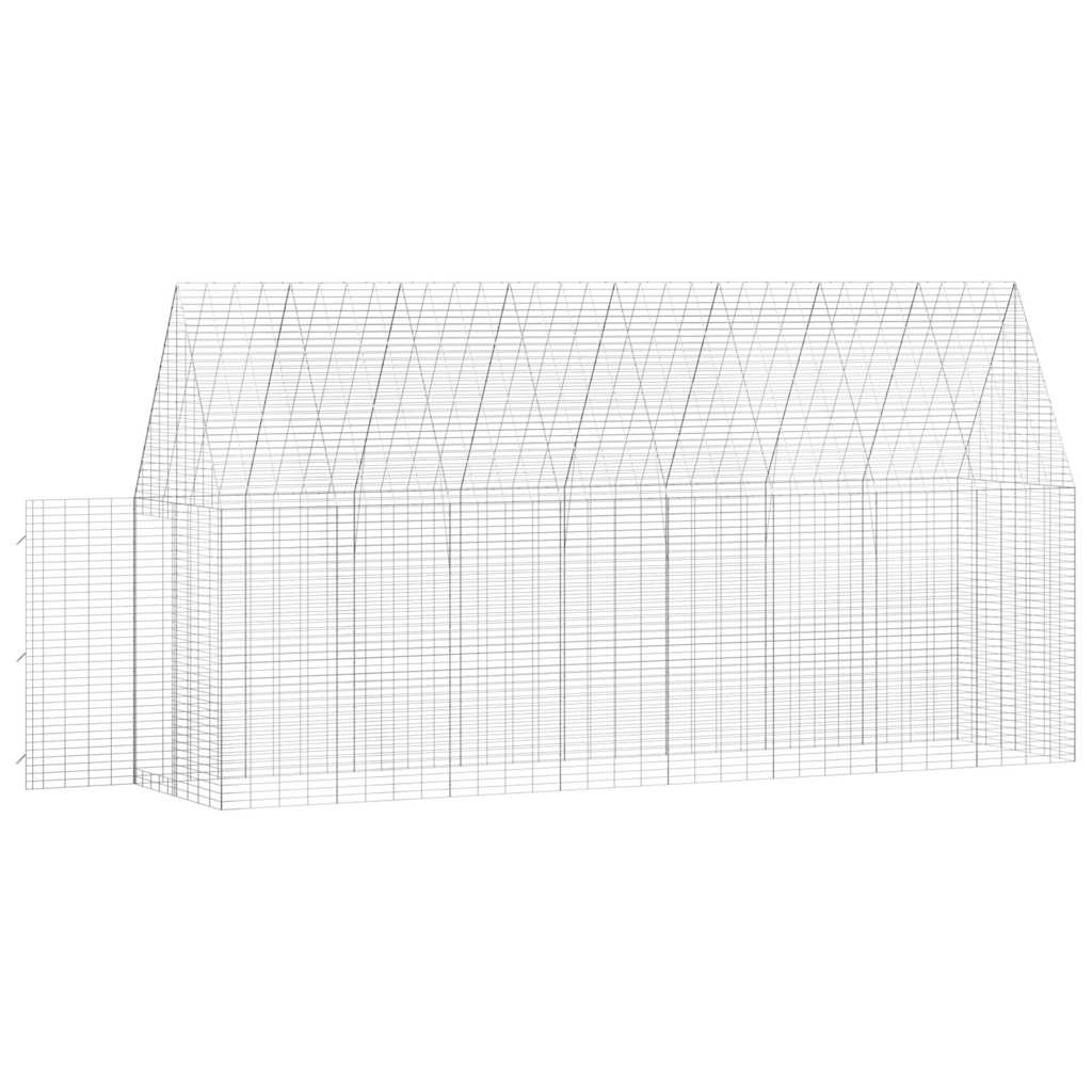 Kaninbur sølv 400 x 100 x 210 cm Galvanisert Stål